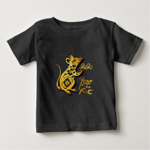 Niedliches chinesisches New Year Rattenbaby T-Shir Baby T-shirt