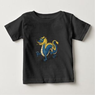 Niedliches Chinesisches Zodiac Dragon Black Baby T-shirt