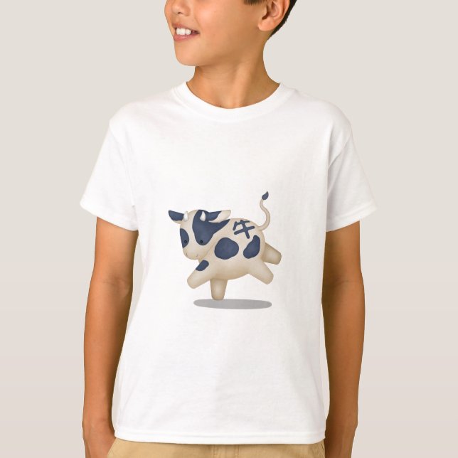 Niedliches Chinesisches Zodiac Ox T-Shirt (Vorderseite)