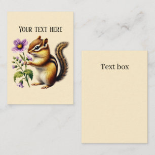 Niedliches Chipmunk mit Text  Mitteilungskarte