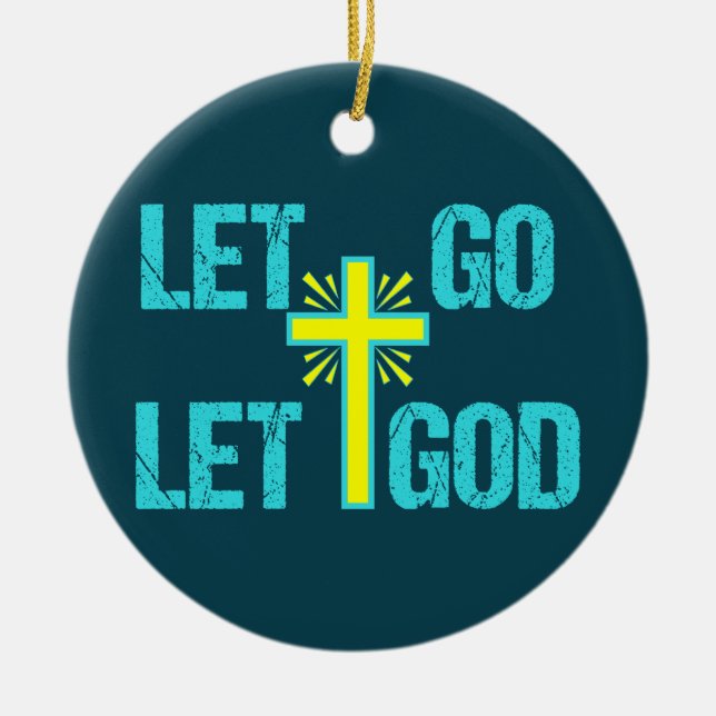 Niedliches Christliches Inspirationsangebot Lass G Keramik Ornament (Vorne)
