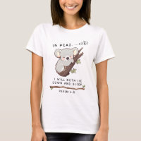 Niedliches Christliches Schlafen Koala Psalm 4 Bib