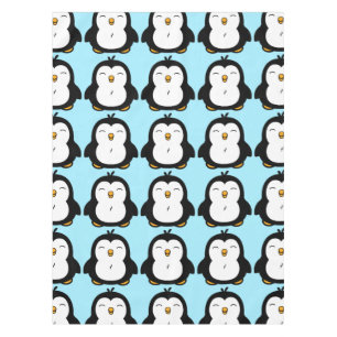 Niedliches Chubby Penguin-Bild-Muster Tischdecke