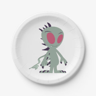 Niedliches Chupacabra Pappteller
