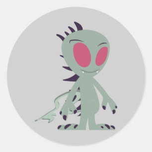 Niedliches Chupacabra Runder Aufkleber