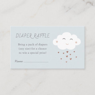 Niedliches Cloud Baby Dusche Sprinkle Diaper Raffe Begleitkarte