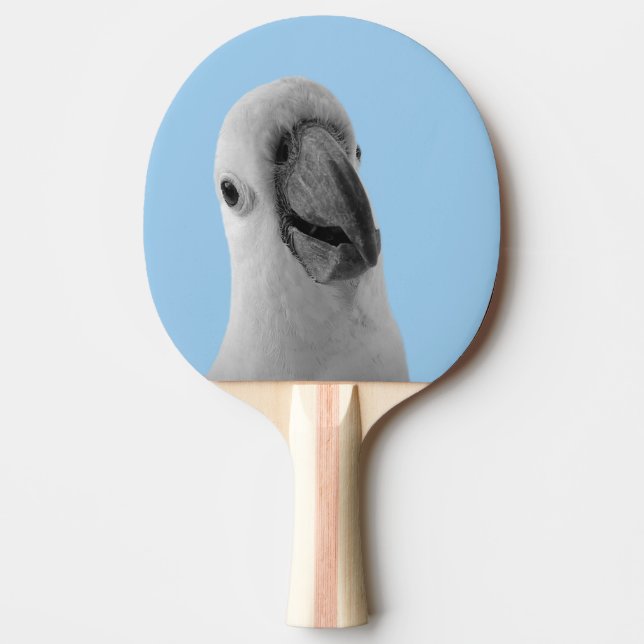Niedliches Cocktail-Foto für Schwarz-Weiß-Tiere Tischtennis Schläger (Vorderseite)