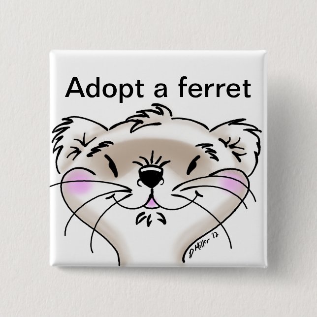 Niedliches Comic Button (Vorderseite)