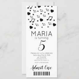 Niedliches Concert Music Ticket Style Party Einladung