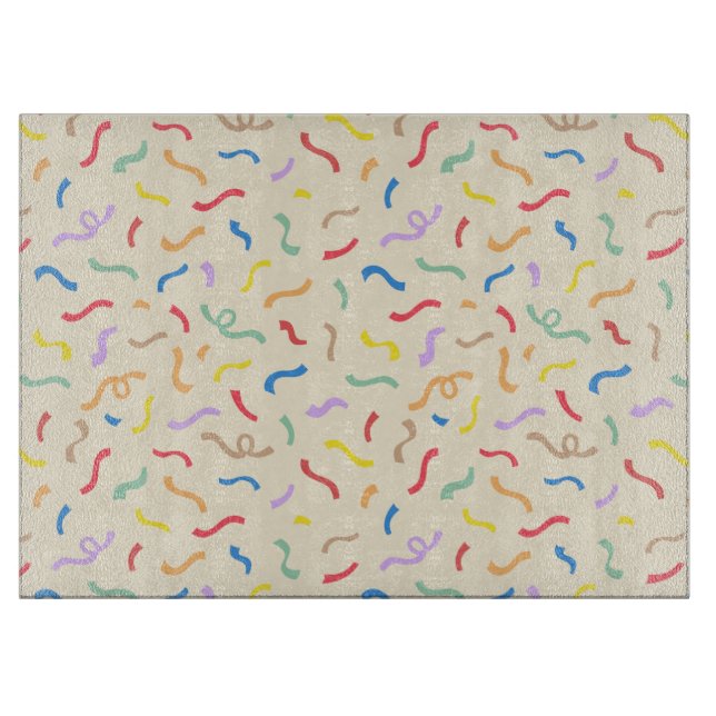 Niedliches Confetti-Muster Schneidebrett (Vorderseite)