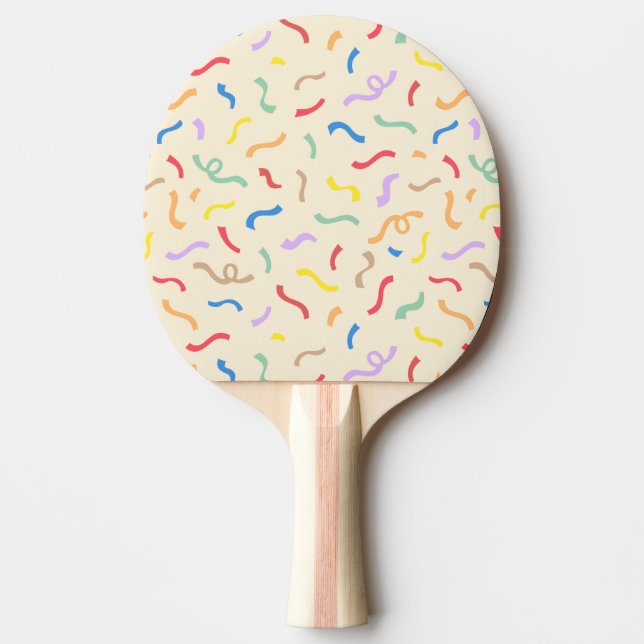 Niedliches Confetti-Muster Tischtennis Schläger (Vorderseite)