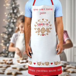 Niedliches Cookie Backen Familie Weihnachten Schür Schürze