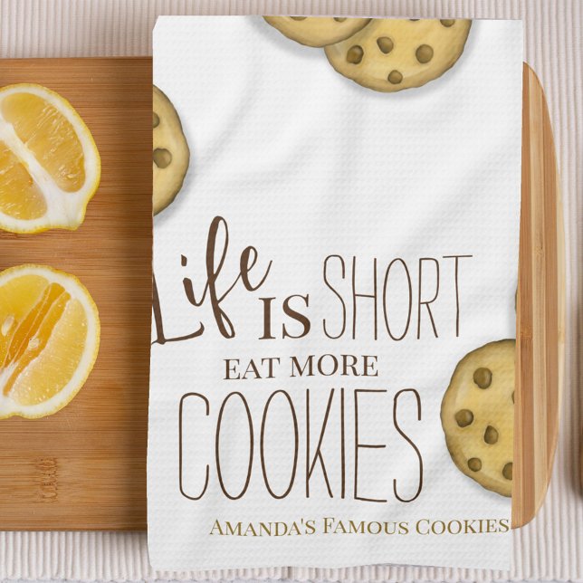 Niedliches Cookie Baking Personalisiert Geschirrtuch (Custom personalized sweets dessert kitchen towel. )