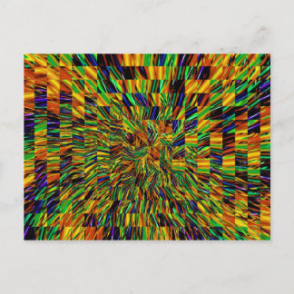 Niedliches Cooles Abstraktes Muster "Rainbow Swirl Postkarte