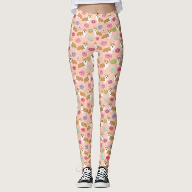 Niedliches Corgi-Muster - Leggings (Vorderseite)