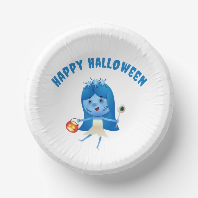 Niedliches Corpse Bride Halloween-Party Pappteller (Vorderseite)