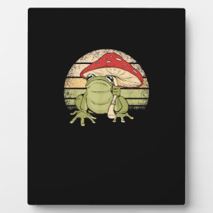 Niedliches Cottagecore-Frosch-Pilz-Goblincore-Kröt Fotoplatte