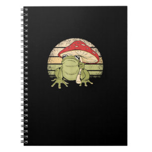 Niedliches Cottagecore-Frosch-Pilz-Goblincore-Kröt Notizblock