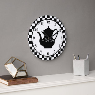 niedliches Country-Café Wort "Kunst" Große Wanduhr