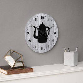 niedliches Country-Café Wort "Kunst" Große Wanduhr