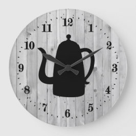 niedliches Country-Café Wort "Kunst" Große Wanduhr