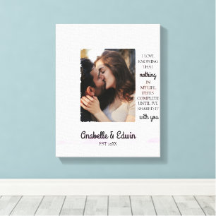 Niedliches Couple Custom Foto Leinwanddruck