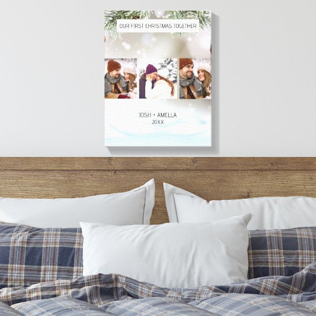 Niedliches Couple Custom Foto Leinwanddruck (Insitu (Schlafzimmer))