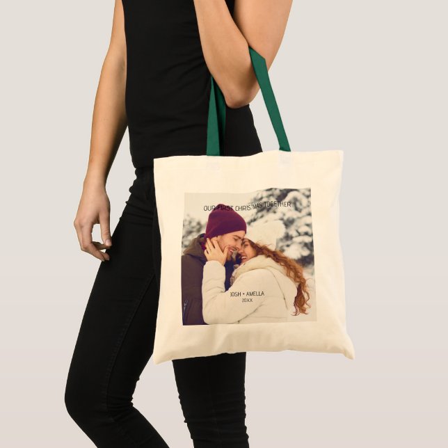 Niedliches Couple Custom Foto Tragetasche (Vorderseite (Produkt))