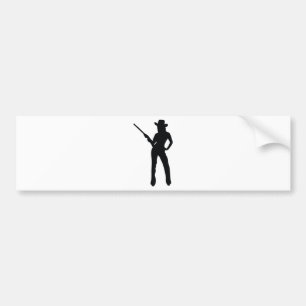 niedliches Cowgirl Autoaufkleber