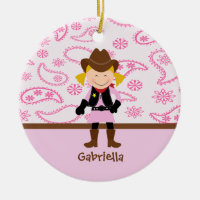 Niedliches Cowgirl in der rosa Verzierung