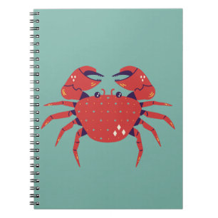 Niedliches Crab-Notebook Notizblock