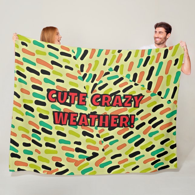NIEDLICHES CRAZY WETTER Fleece Blanket (Beispiel)