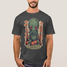 Niedliches Cthulhu in Pumpkin Patch Vintag Style T