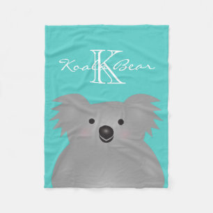 Niedliches Cudly Australia Baby Koala Bear Monogra Fleecedecke