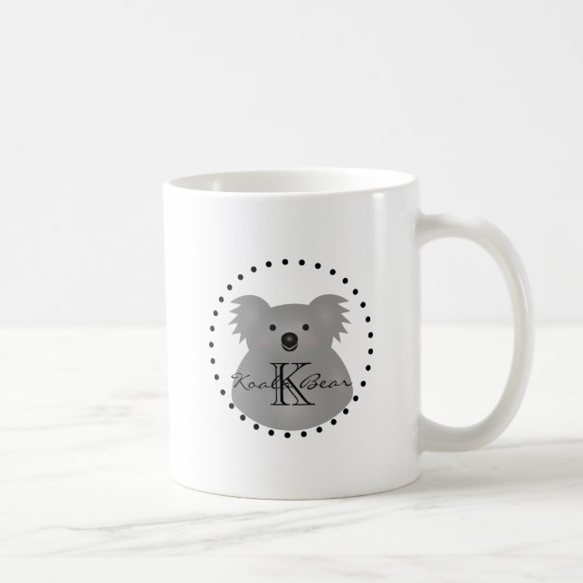 Niedliches Cudly Australia Baby Koala Bear Monogra Kaffeetasse (Rechts)