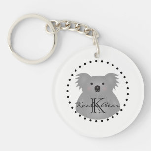 Niedliches Cudly Australia Baby Koala Bear Monogra Schlüsselanhänger