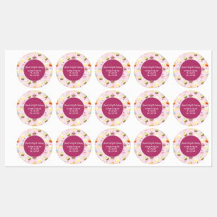 Niedliches Cupcake-Backdesign Business-Sticker Etiketten
