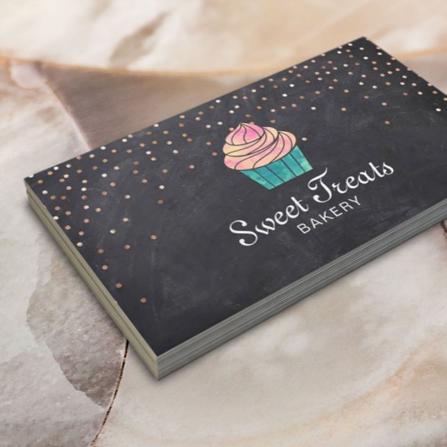 Niedliches Cupcake Bäckerei Süßigkeiten Leckerei H Visitenkarte (Von Creator hochgeladen)