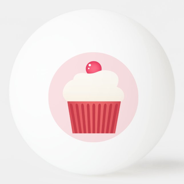 Niedliches Cupcakes-Muster Tischtennisball (Rückseite)