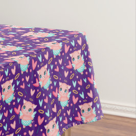 Niedliches Cupid Pig Wharkes Muster Tischdecke
