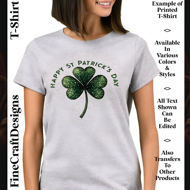 Niedliches Custom Text St Patrick's Day 04 Irish P T-Shirt (Von Creator hochgeladen)