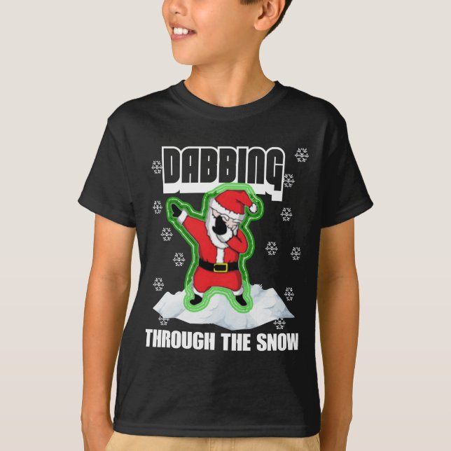 Niedliches DABBEN DURCH DEN SCHNEE, Üppig Sweater  T-Shirt (Vorderseite)