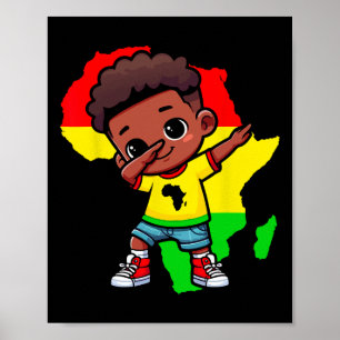 Niedliches Dabbing Kindergeschichte Monat Kinder J Poster