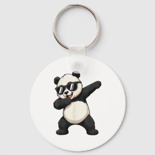 Niedliches Dabbing Panda Bären Outfit Junge Männer Schlüsselanhänger