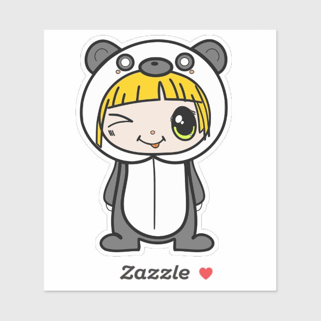 Niedliches Dabbing Panda - Funny Sticker (Blatt)