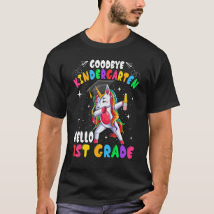 Niedliches Dabbing Unicorn Goodbye Kindergarten T-Shirt