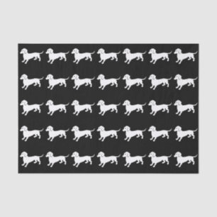 Niedliches Dachsund-Zeichnen Seidenpapier