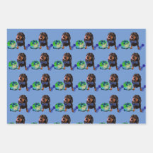 Niedliches DachsundLove Wrapping Paper 48x73cm