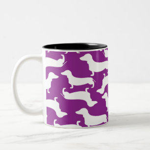 Niedliches Dackel-Muster-perfektes Geschenk für Zweifarbige Tasse