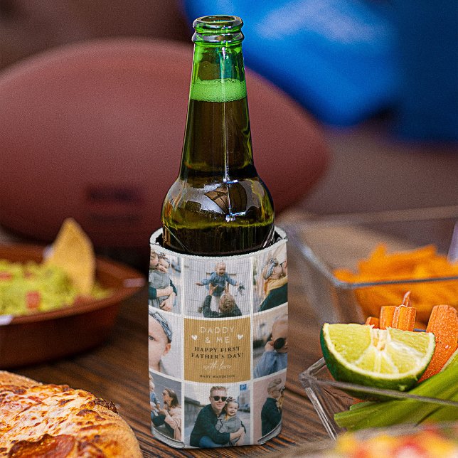 Niedliches "Daddy & Me" Foto Collage 1. Vatertag Dosenkühler (Von Creator hochgeladen)